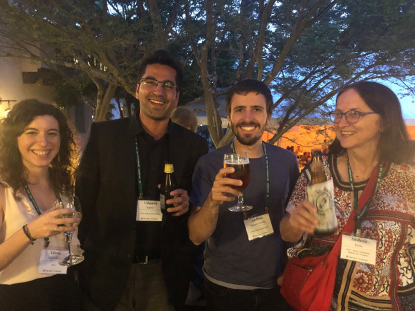 Elena Galimberti, Utkarsh Kapoor, Andrés Magán García and Andrea Barta (left to right) - Sabrina Summer unfortunately somewhere else in the crowd of RNA Scientists.