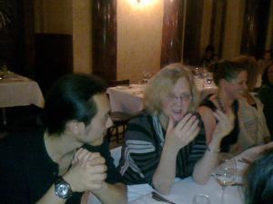 Nobel laureate Elizabeth Blackburn with PhD students